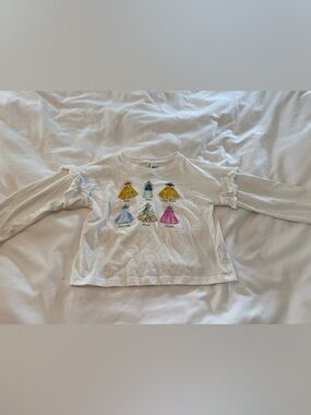 Janie and Jack Princess Long Sleeve Shirt- Size 5T